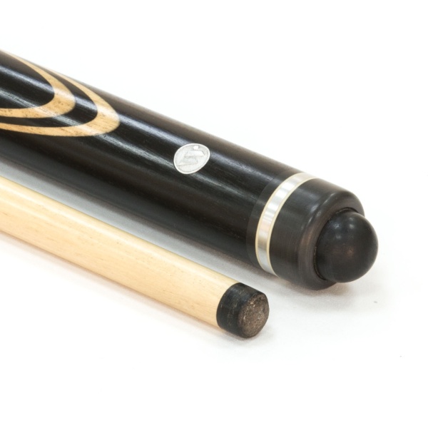 Двухсоставной бильярдный кий для русской пирамиды Weekend "Классика" (черный граб, граб) 13 запилов