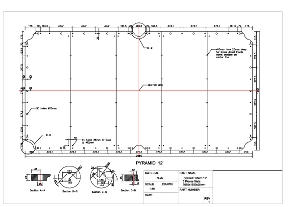 Плита "Premium-Quality Rasson" 12 ф (25 мм, 5-pc) пирамида