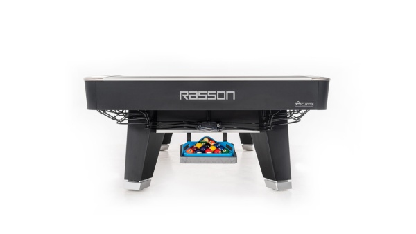 Бильярдный стол для пула "Rasson Acurra" 9 футов (черный, сланец 25 мм) в комплекте с плитой, аксессуары и сукно