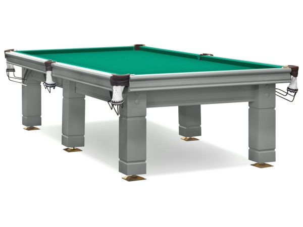 Бильярдный стол для русской пирамиды Weekend "Hardy" (10 футов, 6 ног, сланец 38мм, борт ясень, цвет RAL 7003)