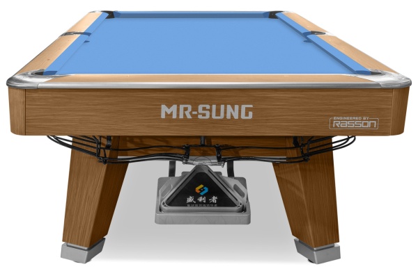 Бильярдный стол для пула "Rasson Acurra" 9 футов (коричневый, сланец 25 мм) в комплекте с плитой, аксессуары и сукно