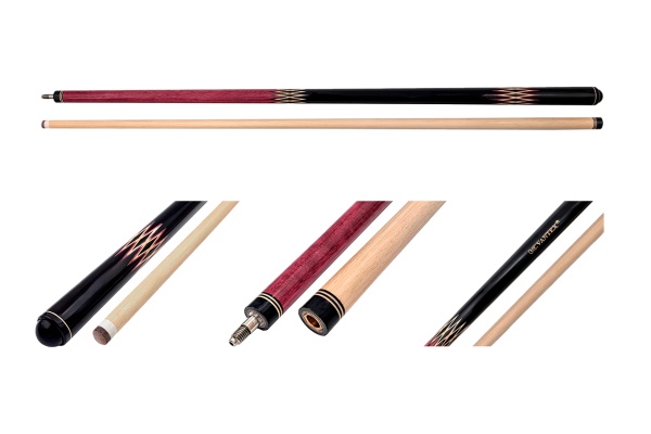 Двухсоставной бильярдный кий для русской пирамиды "Vantex Дорадо" (чёрный граб, граб) корона