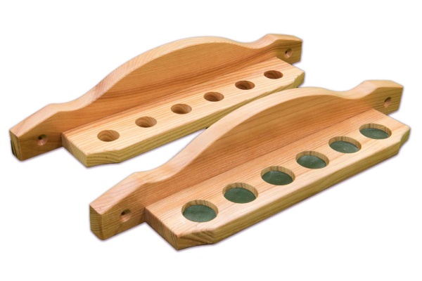 Киевница навесная из ясеня, двухсоставная (на 6 киев, цвет ясень)